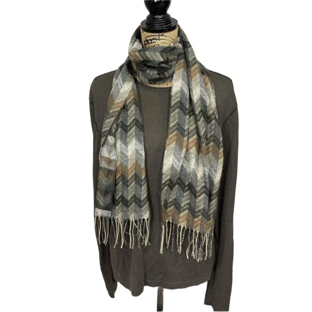 Boutique Chevron Aztec Boho Hippie Fringe Scarf
